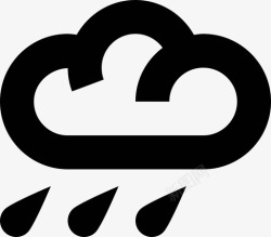 湿气ICON雨云湿气降水暴风雨图标高清图片