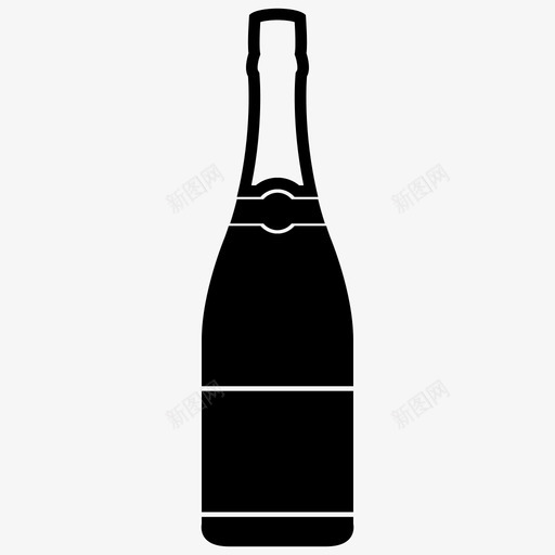 香槟酒瓶庆祝图标svg_新图网 https://ixintu.com 庆祝 流行 酒瓶 香槟