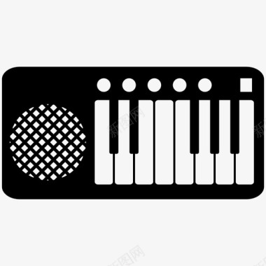 键盘乐队乐器图标图标