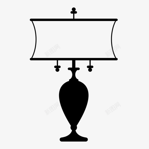 灯具复古照明图标svg_新图网 https://ixintu.com 卧室 古董 台灯 复古 室内 家具 灯具 照明 装饰 设计