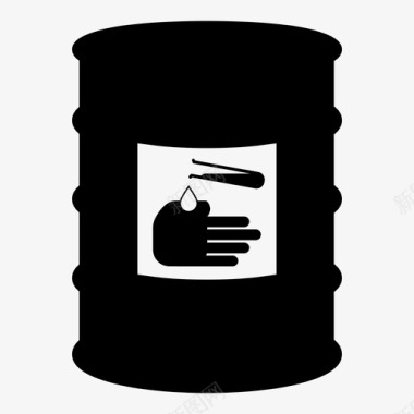 有毒废物桶生物危害图标图标