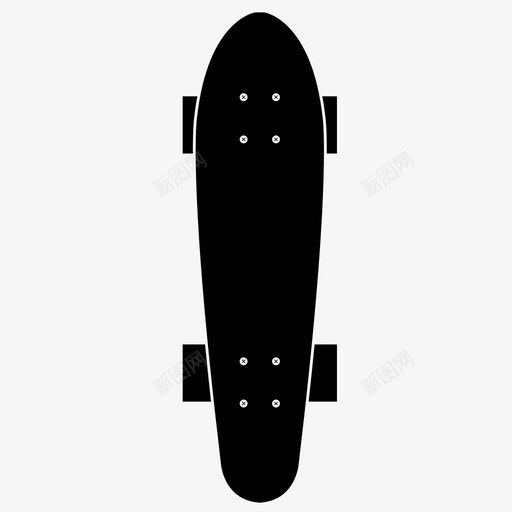 滑板运动短板图标svg_新图网 https://ixintu.com 交通 动作运动 板运动 滑板 甲板 短板 运动 长板 骑乘