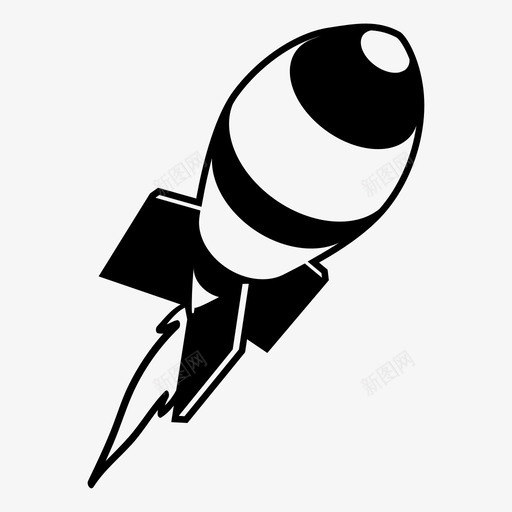 火箭炸弹烟火图标svg_新图网 https://ixintu.com 升空 宇宙飞船 导弹 火箭 火箭发射 炸弹 点火 烟火