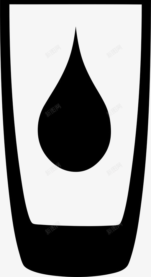 饮用水一杯水滴水图标svg_新图网 https://ixintu.com 一杯水 杯子 水杯 滴水 饮料 饮用水 饮用玻璃