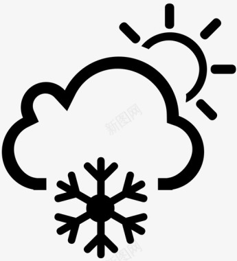 白雪云天气预报图标图标