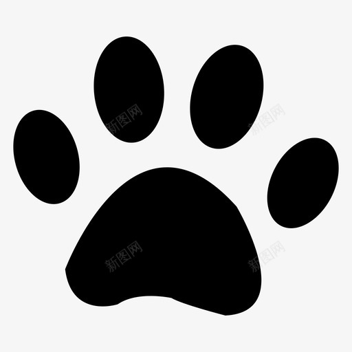 爪印踪迹猎犬图标svg_新图网 https://ixintu.com 动物足迹 爪印 狗 狗掌印 猎犬 脚印 踪迹