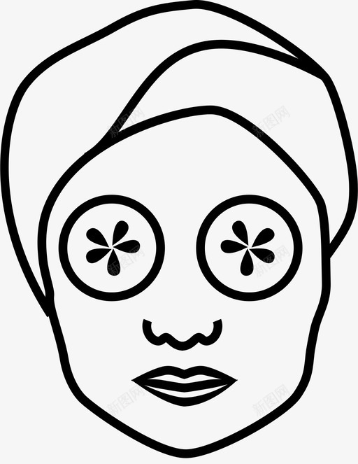 水疗美容面部护理图标svg_新图网 https://ixintu.com 个人 女士 放松 水疗 沙龙 美容 面部护理