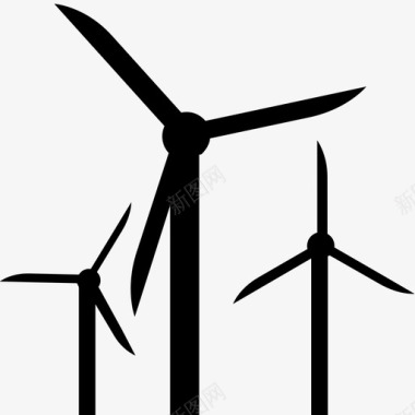 风车替代能源可持续发展涡轮机图标图标