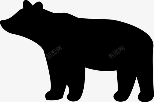 熊动物黑熊哺乳动物动物园图标svg_新图网 https://ixintu.com 动物 动物园 哺乳动物 熊 黑熊