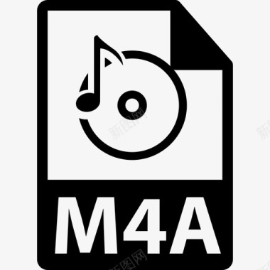 M4a文件格式符号音乐文件格式图标图标