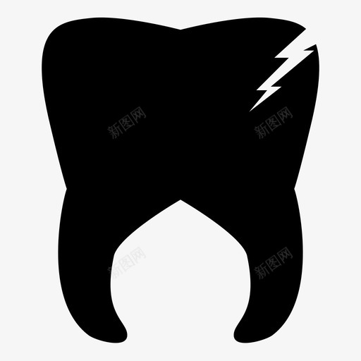 蛀牙裂纹裂牙图标svg_新图网 https://ixintu.com 健康 医疗 牙医 牙科 蛀牙 裂牙 裂纹