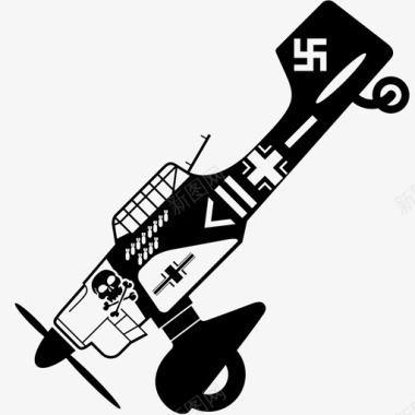 纳粹飞机战斗机飞行图标图标
