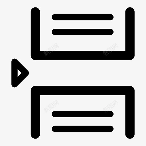 分页符水平插入页图标svg_新图网 https://ixintu.com 分页符 拆分 插入页 水平