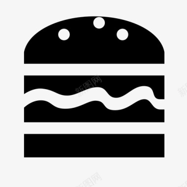 汉堡包快餐餐食图标图标