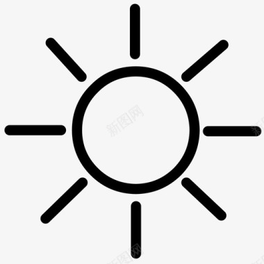 太阳温暖阳光图标图标