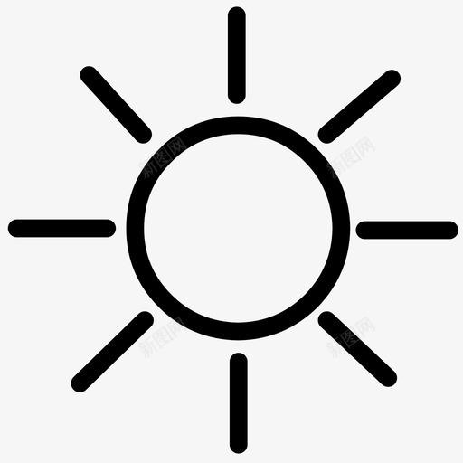 太阳温暖阳光图标svg_新图网 https://ixintu.com 光 夏天 天气 太阳 气候 温暖 热 自然 阳光 预报