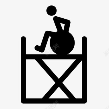 轮椅升降机无障碍残疾人通道平台图标图标