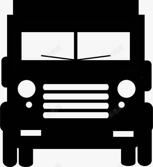 卡车货物驱动器图标svg_新图网 https://ixintu.com 交通标志机动车 卡车 机动车辆 货物 运输 驱动器
