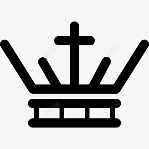 皇冠的线条有十字形状皇冠图标svg_新图网 https://ixintu.com 形状 皇冠 皇冠的线条有十字