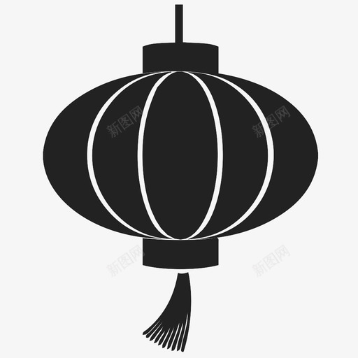 灯笼农历灯图标svg_新图网 https://ixintu.com 中国 农历 新年 灯 灯笼 节日 装饰