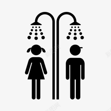 淋浴洗澡儿童图标图标