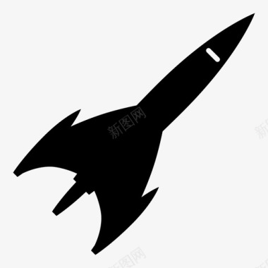 火箭未来喷气式飞机科学宇宙飞船图标图标