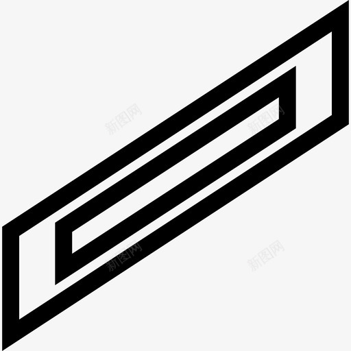 矩形旋转轮廓印刷品形状图标svg_新图网 https://ixintu.com 印刷品 形状 文具 矩形旋转轮廓
