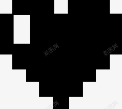 心脏电子游戏情人节图标图标