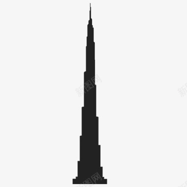哈利法塔建筑迪拜摩天大楼塔楼图标图标