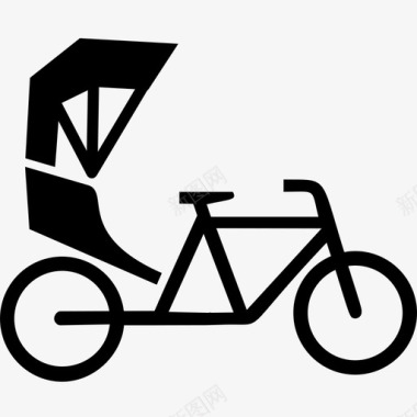 人力车自行车三轮车图标图标