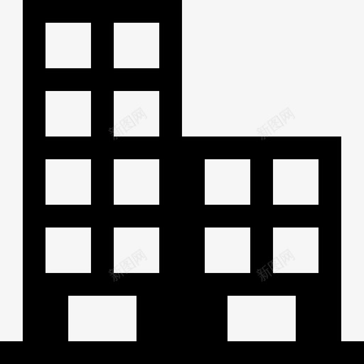 建筑商业城市图标svg_新图网 https://ixintu.com 住宅 办公 商业 城市 大都市 建筑 结构