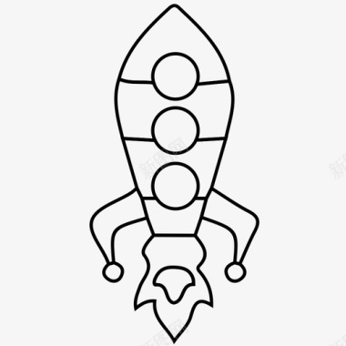 火箭飞船太空船图标图标