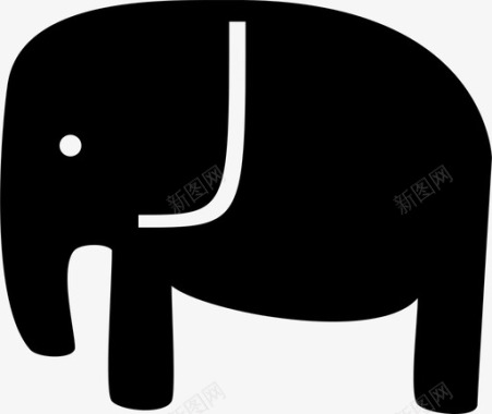 大象动物狩猎图标图标