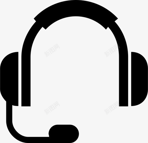 耳机支持运营商图标svg_新图网 https://ixintu.com 呼叫中心 在线支持 客户服务 帮助台 支持 耳机 耳机麦克风 运营商