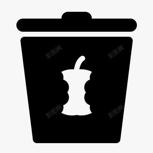堆肥箱食品垃圾图标svg_新图网 https://ixintu.com 回收 垃圾 堆肥箱 有机 有机垃圾 食品