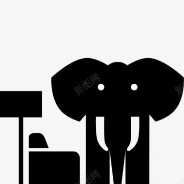 大象灯长鼻图标图标