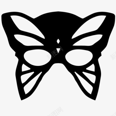 面具蝴蝶服装图标图标