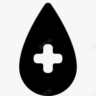 阳性血献血血泊图标图标