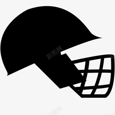 板球头盔安全保护图标图标