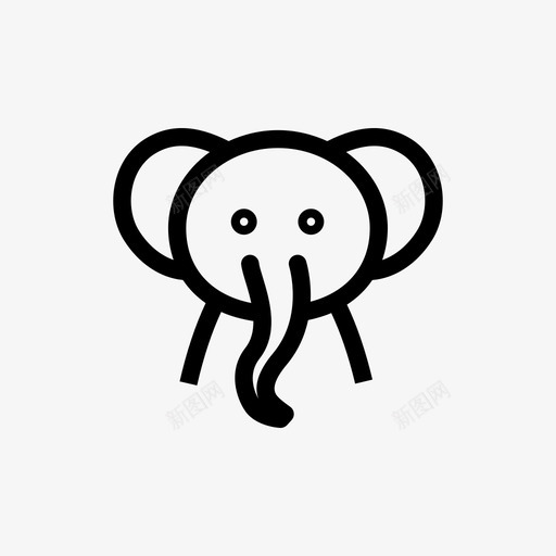 大象动物马戏团图标svg_新图网 https://ixintu.com 动物 动物园 可爱 大象 头 马戏团 鼻子