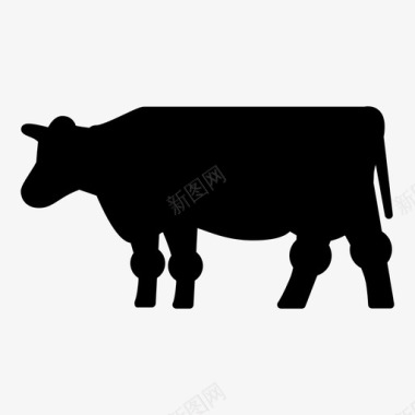牛牲畜食品图标图标