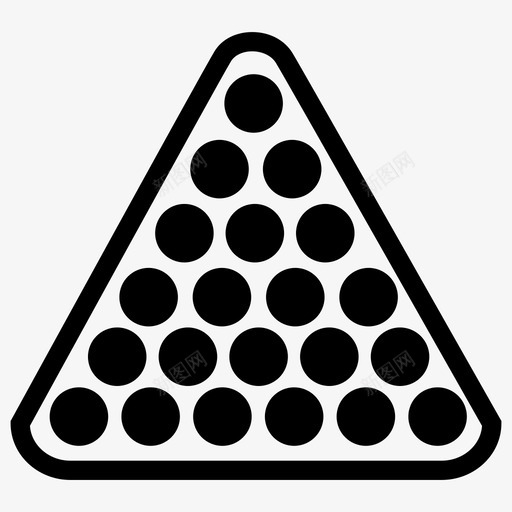 斯诺克台球赌博图标svg_新图网 https://ixintu.com 三角球 台球 斯诺克 游戏 赌博