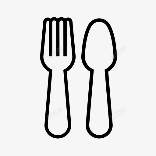 采购产品银器餐具叉子图标svg_新图网 https://ixintu.com 勺子 叉子 采购产品银器 餐具 餐厅