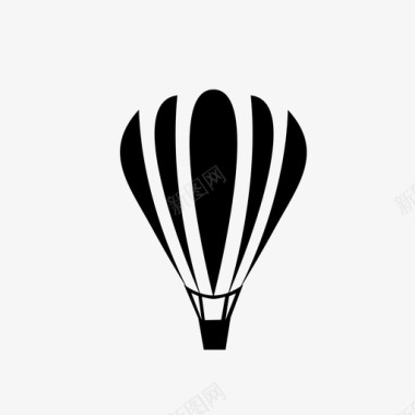 热气球漂浮运输图标图标
