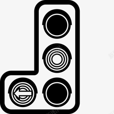 红绿灯道路安全信号左红绿灯图标图标