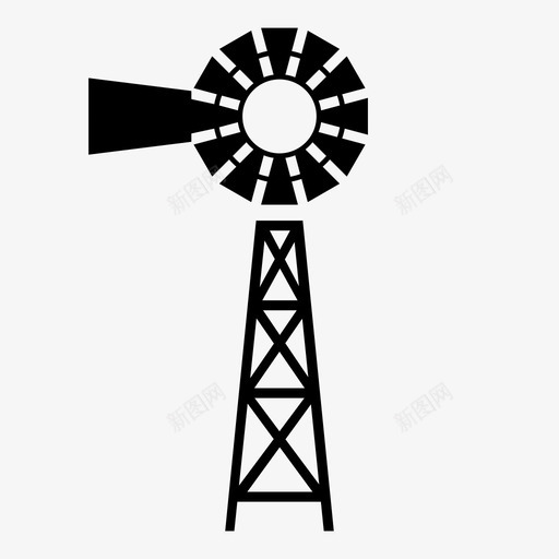 风车能源农场图标svg_新图网 https://ixintu.com 农场 能源 风 风车