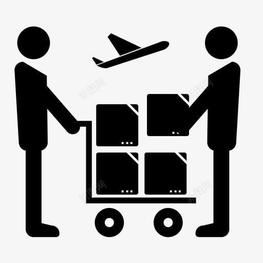 货物人搬运工图标svg_新图网 https://ixintu.com 交货 人 搬运工 装载 货物 运费 运输