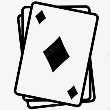 扑克牌纸牌游戏钻石图标图标