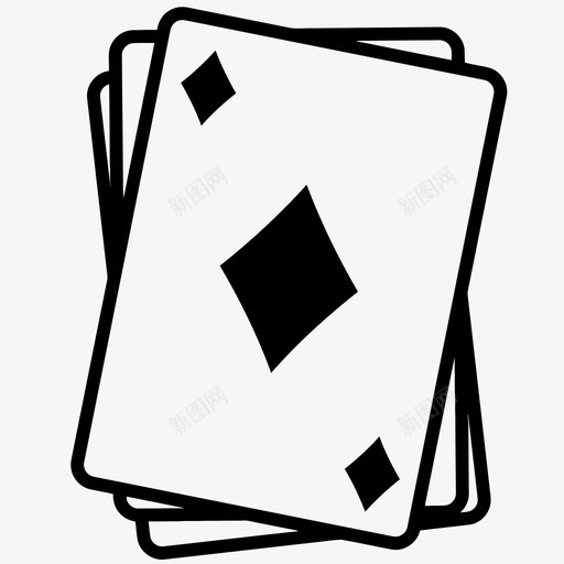 扑克牌纸牌游戏钻石图标svg_新图网 https://ixintu.com 扑克 扑克牌 纸牌游戏 赌博 钻石