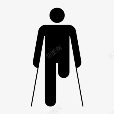 截肢无障碍残疾图标图标